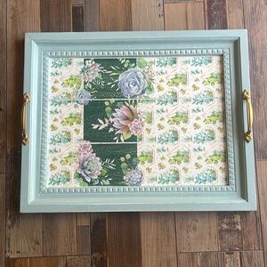 Decorative Succulent Serving Tray